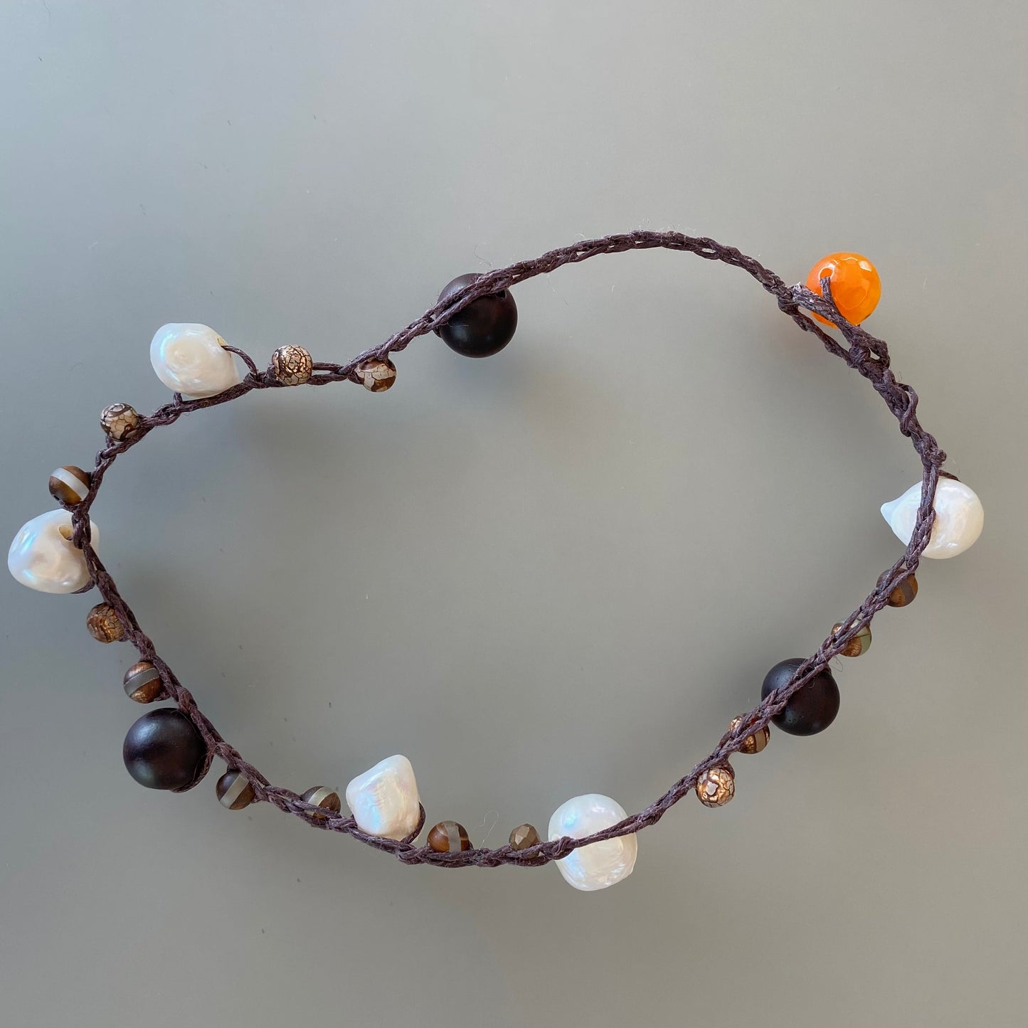 Pearl and Bead Choker Necklace
