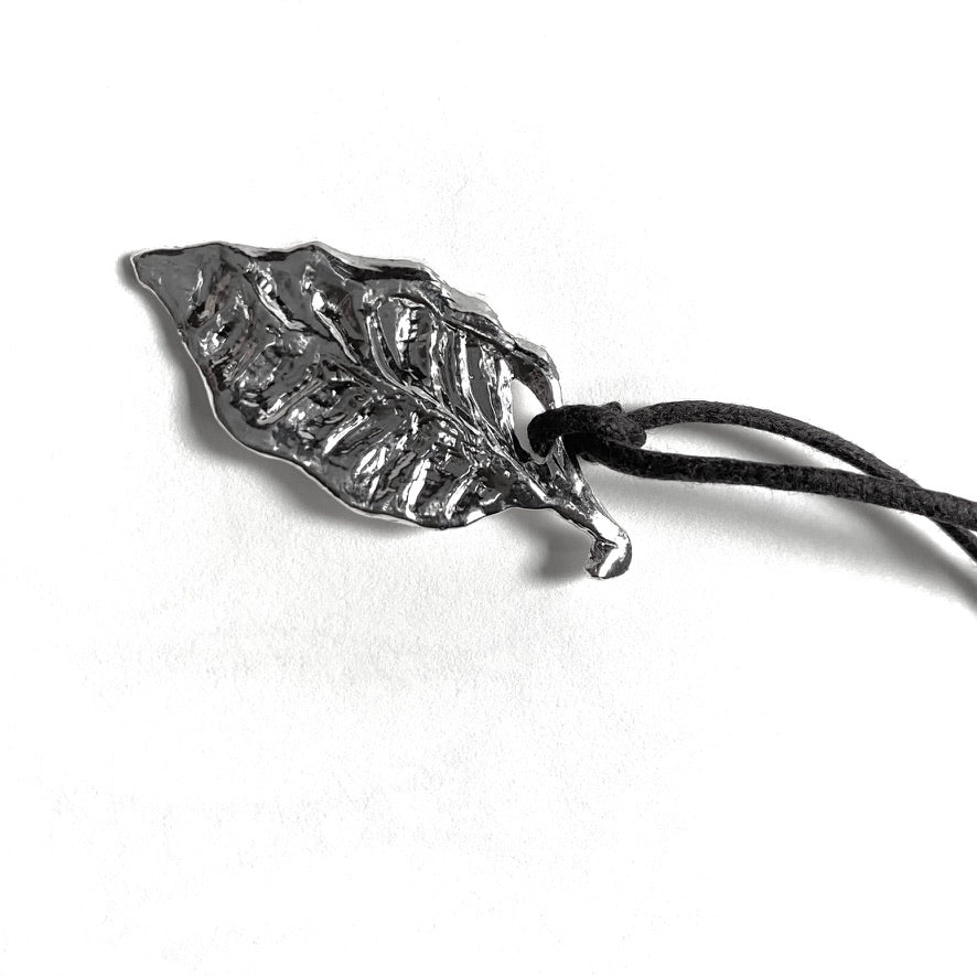 Silver Leaf Pendant Necklace