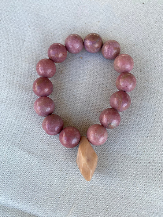 Pink stone bracelet