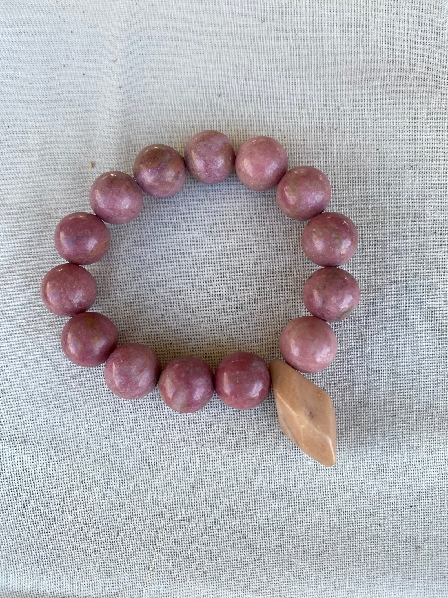 Pink stone bracelet